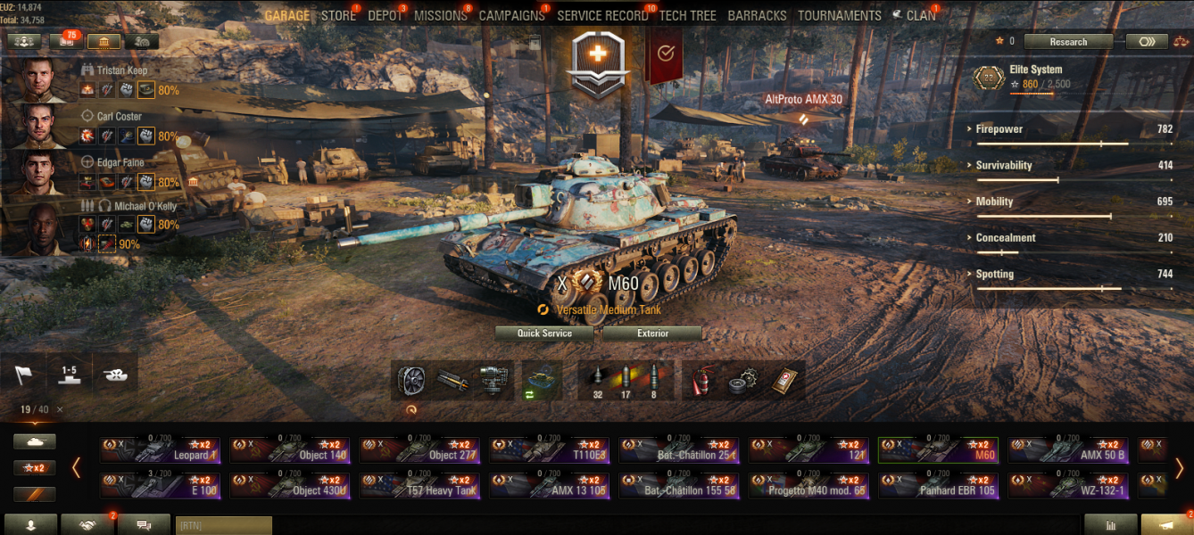 [Полный доступ] [WOT EU] [X LVL = 19] [VIII-IX LVL = 6] [Prem = 12]