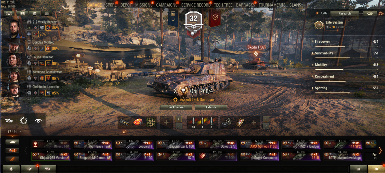 [Полный доступ] [WOT EU] [X LVL = 17] [VIII-IX LVL = 16] [Prem = 34]