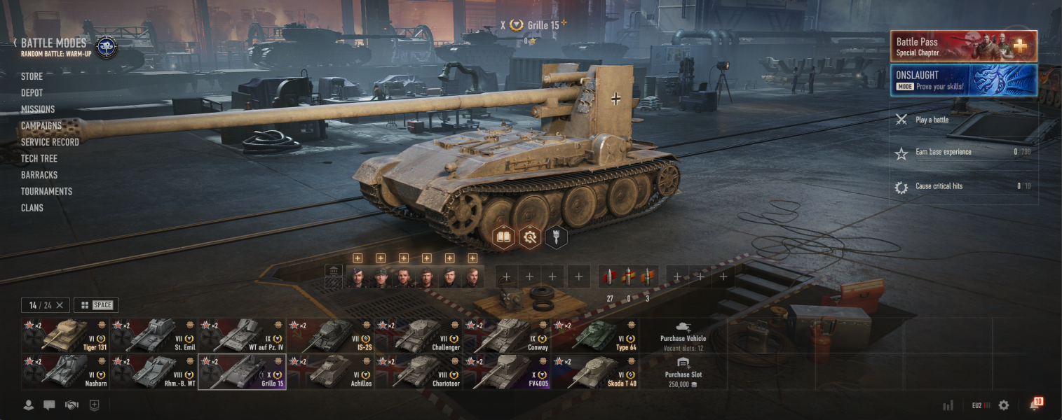 [Полный доступ] [WOT EU] FV4005 + Grille 15 [VIII-IX LVL = 4] [Prem = 4]