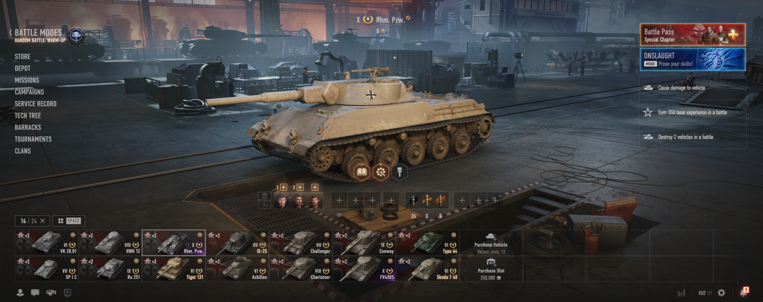 [Полный доступ] [WOT EU] FV4005 + Phm. Pzw. [VIII-IX LVL = 4] [Prem = 4]