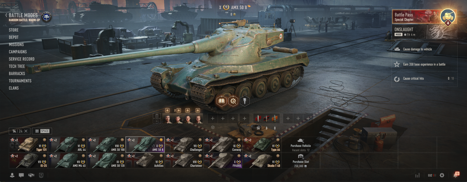 [Полный доступ] [WOT EU] FV4005 + AMX 50 B [VIII-IX LVL = 4] [Prem = 4]